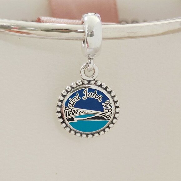 Pandora Reversing Falls Bridge Saint John, New Brunswick Exclusive Dangle Charm - Picture 1 of 6